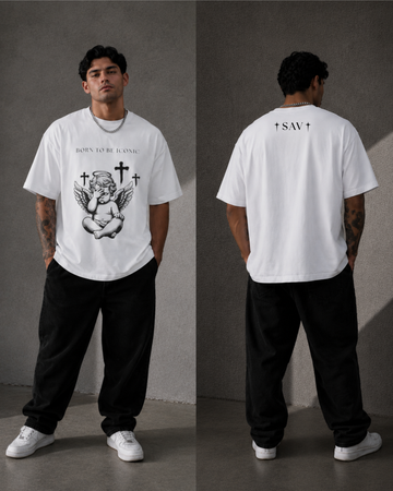 Born To Be Iconic Oversized Tee | SAV